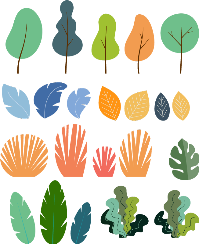 Tapis vinyle fleurs et plantes feuilles tropicales - TenStickers