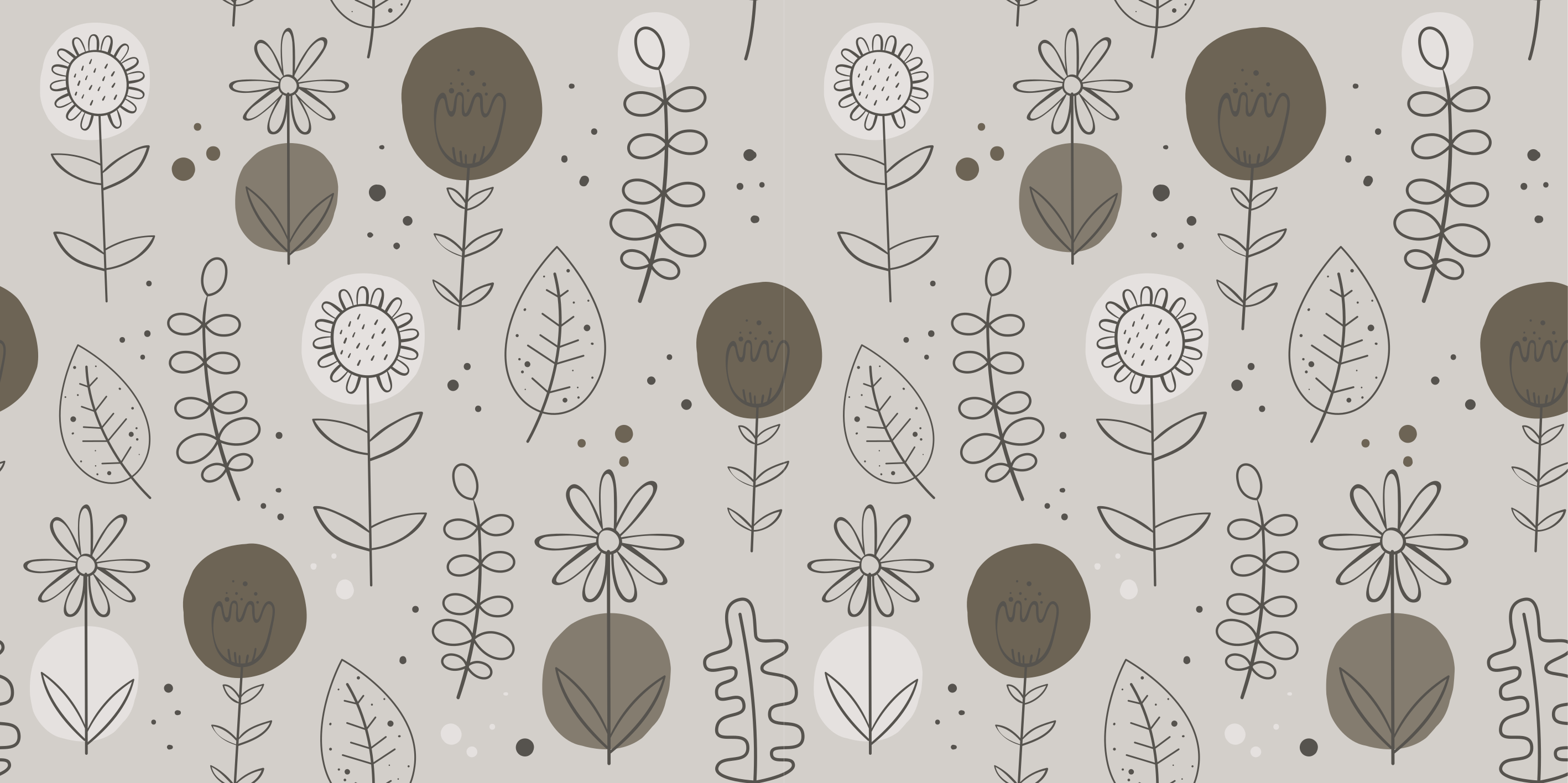 Tapis vinyle fleurs et plantes motifs couleurs naturelles - TenStickers