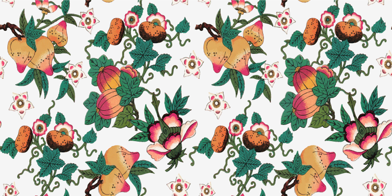 Tapis vinyle fleurs et plantes imprimé été multicolore - TenStickers