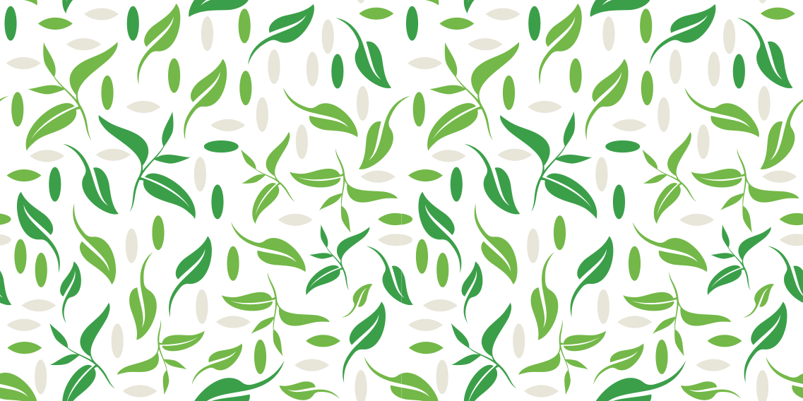 Tapis vinyle fleurs et plantes motif petites feuilles vertes - TenStickers