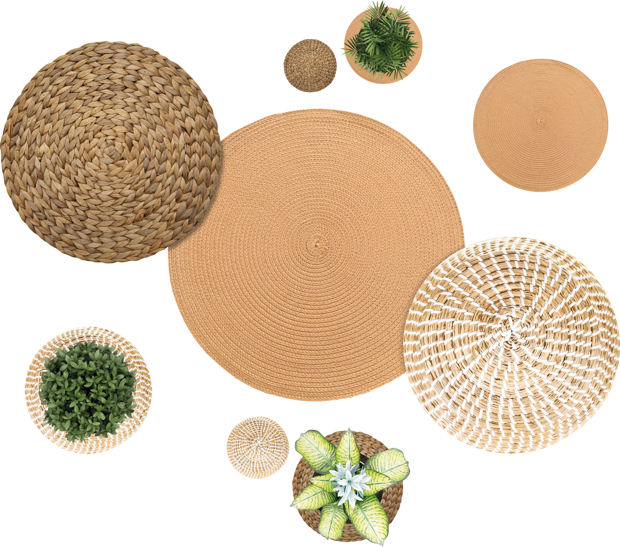 Tapis vinyle fleurs et plantes jardin et osier - TenStickers