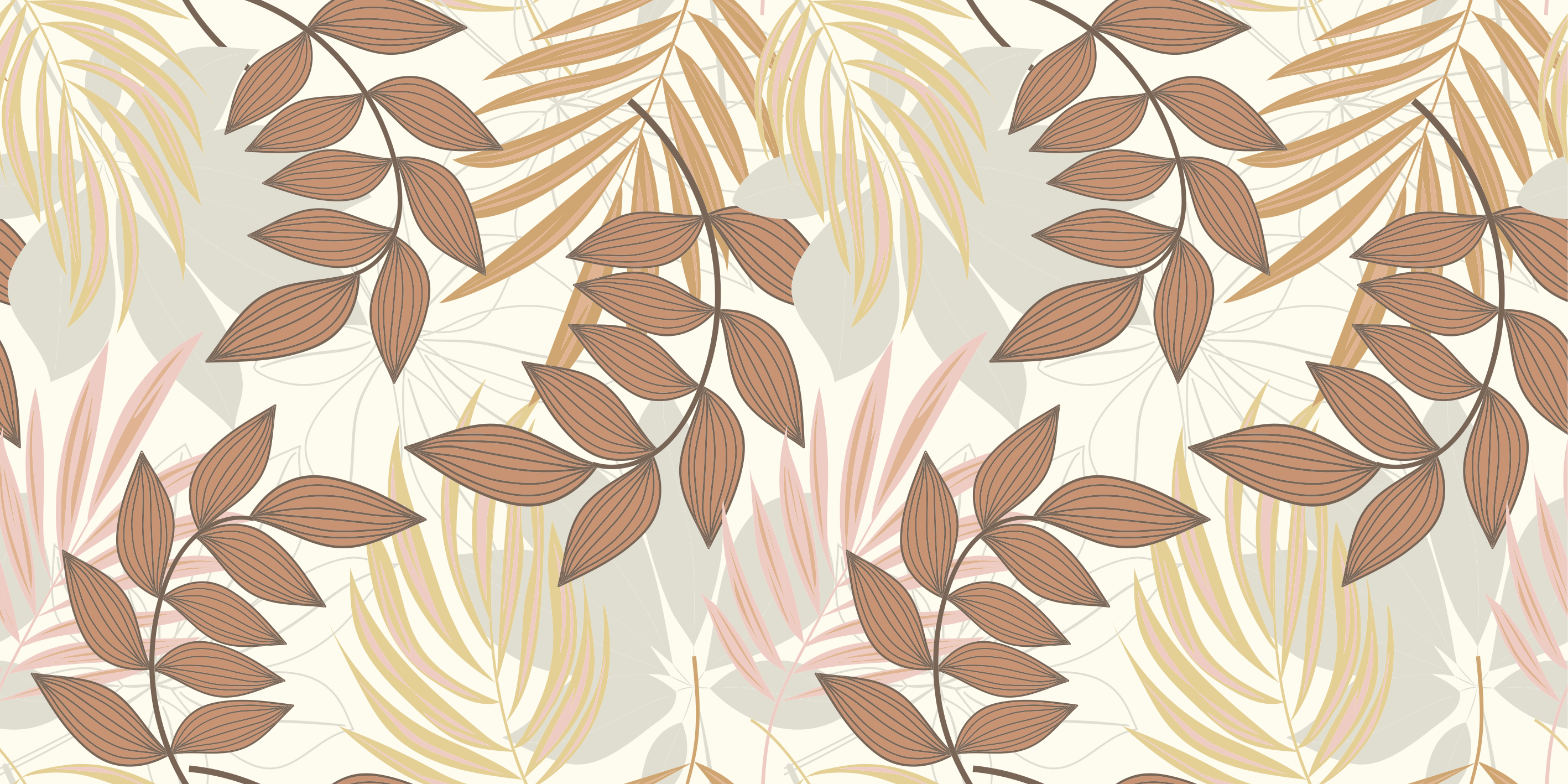 Tapis vinyle fleurs et plantes inspiration feuille Élégante - TenStickers