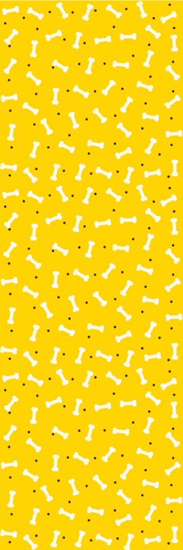 Tapis vinyle chambre motif os de chien jaune mignon - TenStickers