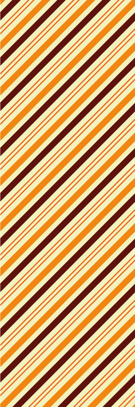 Tapis vinyle chambre motif rétro orange et marron - TenStickers