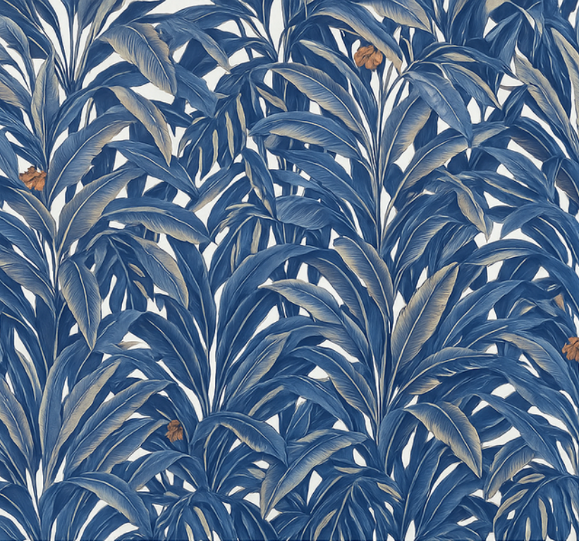 Tapis vinyle chambre jungle indigo luxuriant - TenStickers