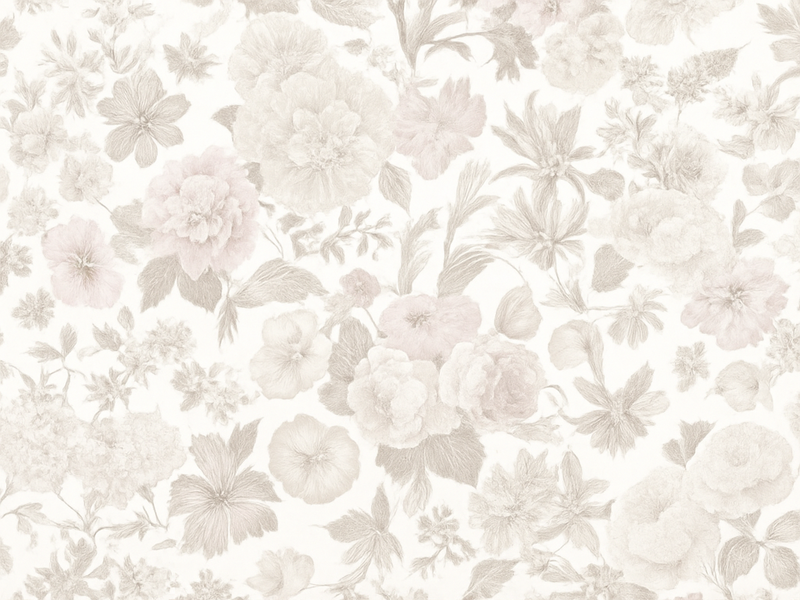 Tapis vinyle chambre fleuri vintage - TenStickers