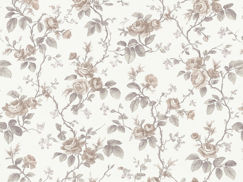 Tapis vinyle chambre fleurie vintage française - TenStickers