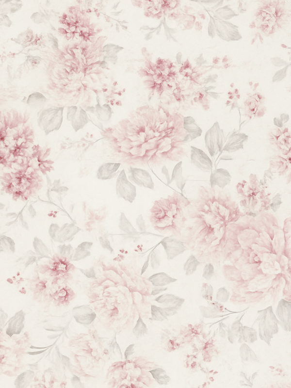 Tapis vinyle chambre design floral rose vintage - TenStickers