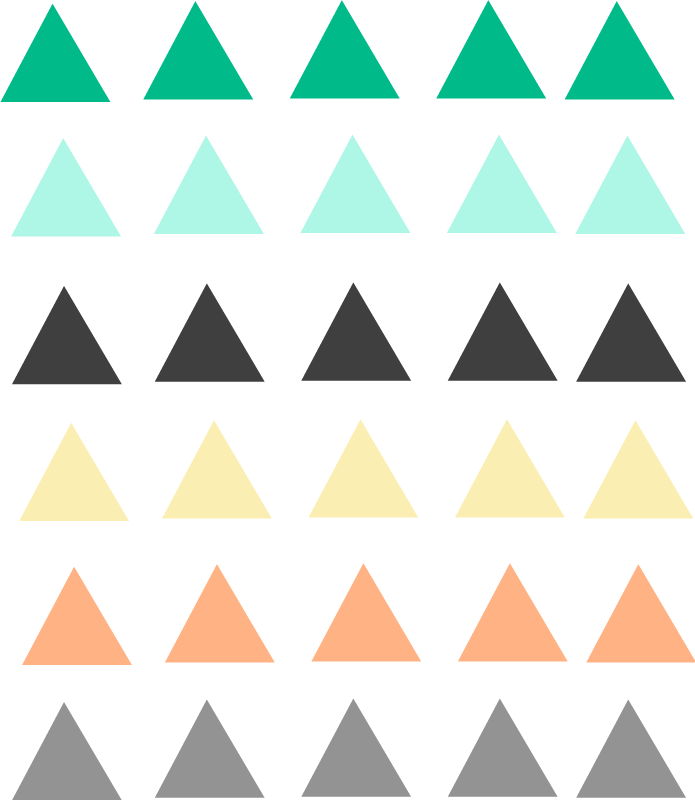 Tapis vinyle géométrique pack de 30 petits triangles - TenStickers