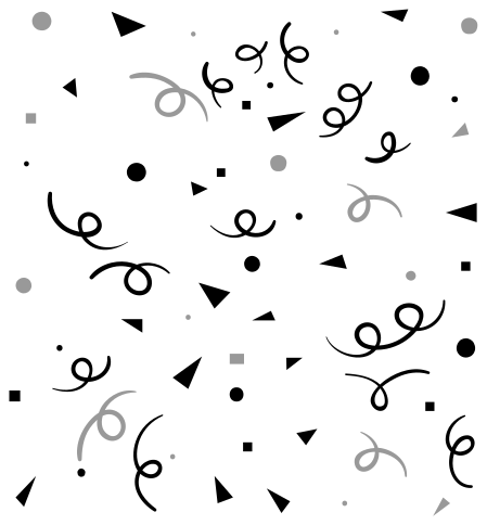 Tapis vinyle géométrique confetti noir et gris - TenStickers