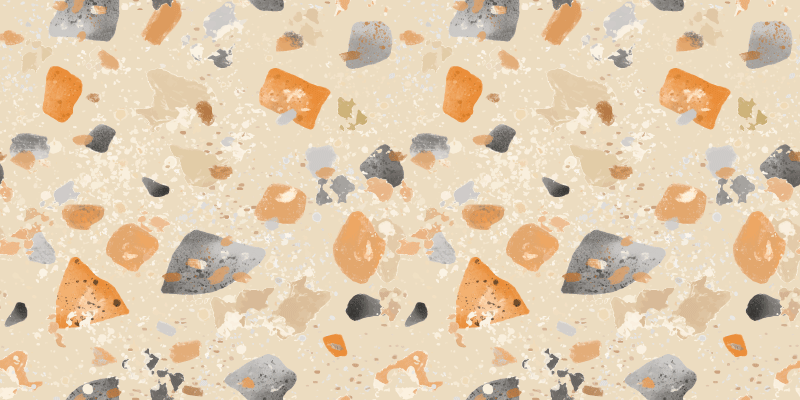 Tapis vinyle géométrique motif terrazzo monochrome - TenStickers