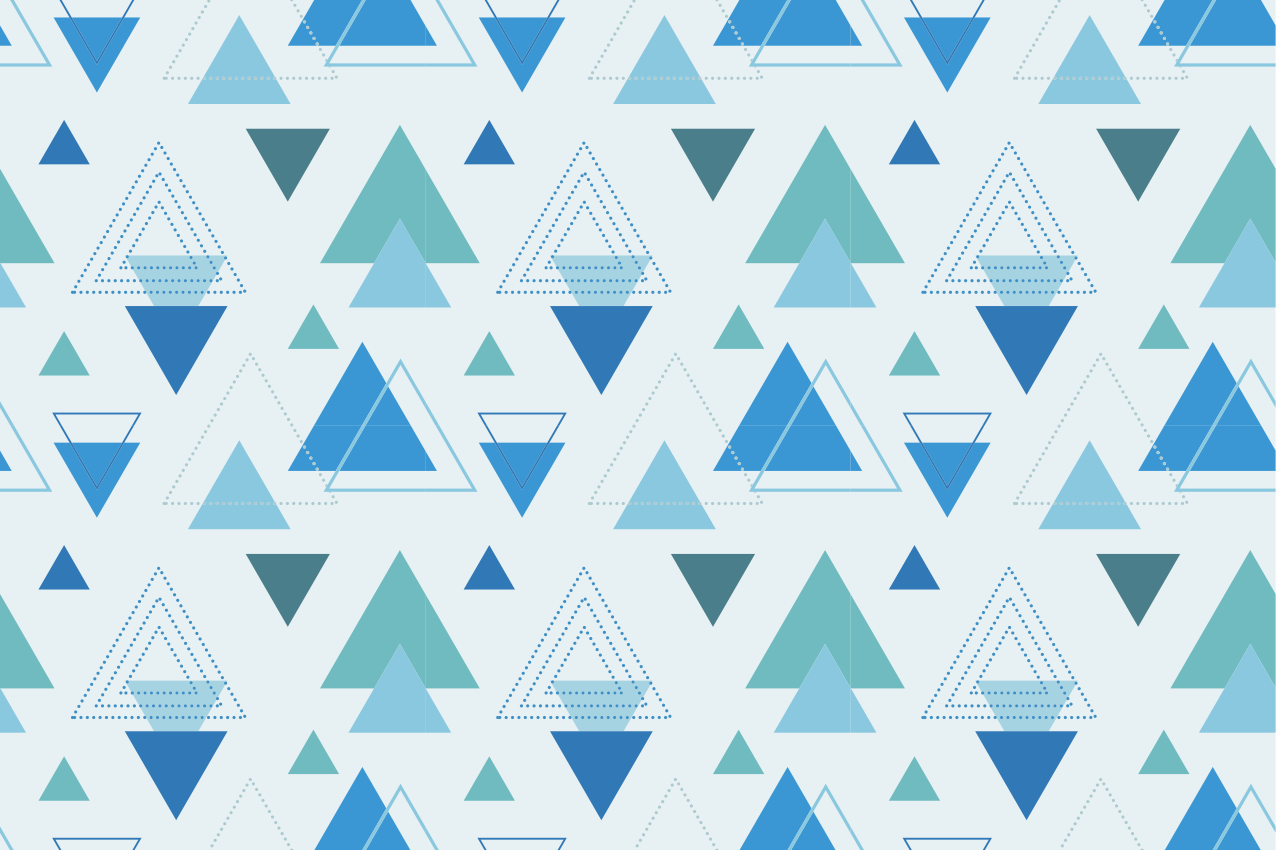 Tapis vinyle géométrique motif mural triangles bleus - TenStickers