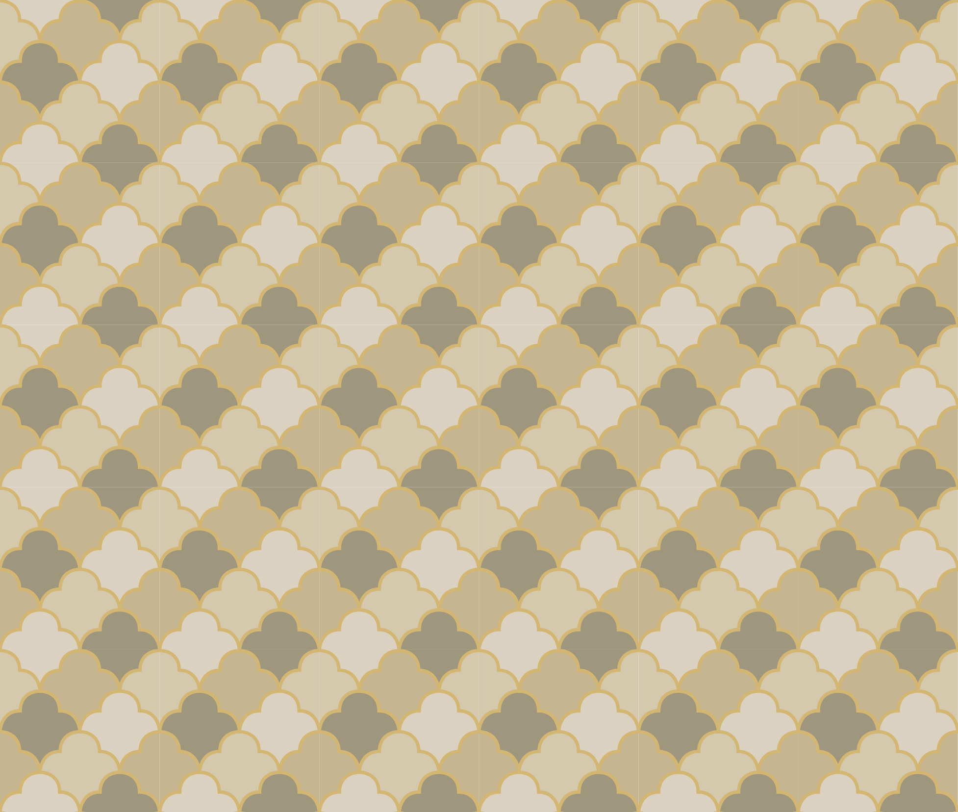 Tapis vinyle géométrique motif art déco beige - TenStickers