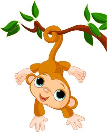 Tapis vinyle pour enfants singe heureux - TenStickers