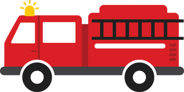 Tapis vinyle pour enfants camion de pompiers - TenStickers