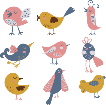 Tapis vinyle pour enfants stickers neuf oiseaux - TenStickers