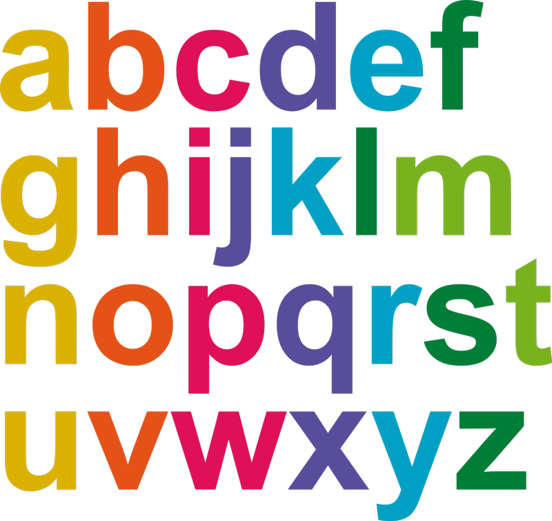 Tapis vinyle pour enfants abécédaire couleurs minimalistes - TenStickers