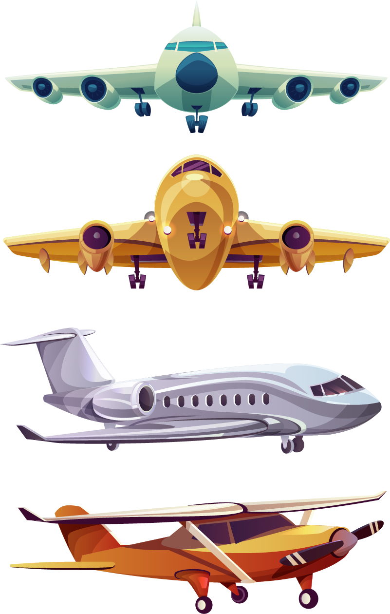 Tapis vinyle pour enfants pack d'avions en vol - TenStickers