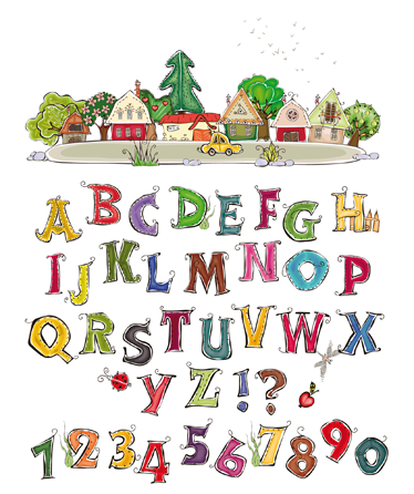 Tapis vinyle pour enfants alphabet et chiffres colorés - TenStickers