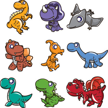 Tapis vinyle pour enfants stickers dinosaures bébés - TenStickers