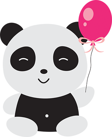Tapis vinyle pour enfants panda avec ballon rose - TenStickers
