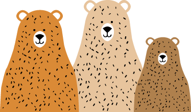 Tapis vinyle pour enfants amis ours trois - TenStickers