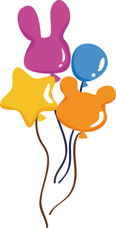 Tapis vinyle pour enfants ballons en forme d'animaux - TenStickers