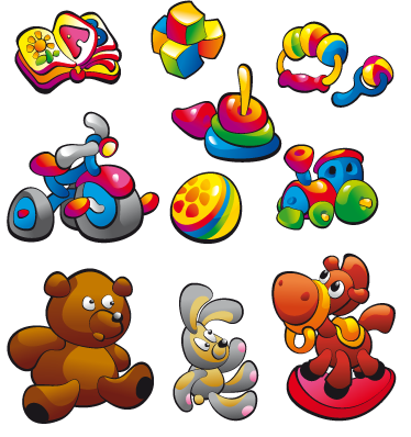 Tapis vinyle pour enfants sticker collection de jouets - TenStickers