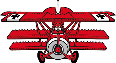 Tapis vinyle pour enfants baron rouge bande dessinée - TenStickers