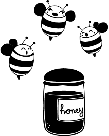 Tapis vinyle pour enfants miel et abeilles - TenStickers