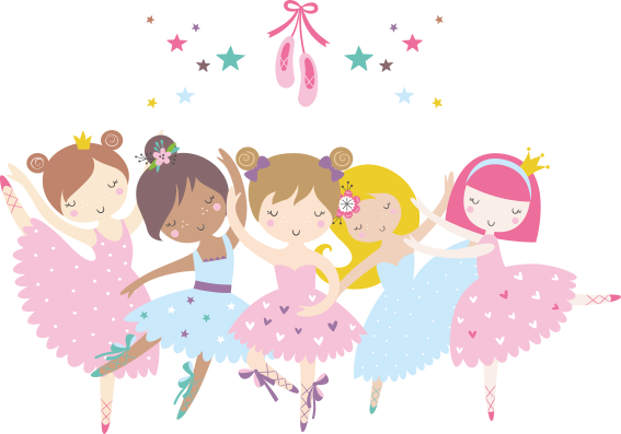 Tapis vinyle pour enfants illustration colorée ballet - TenStickers