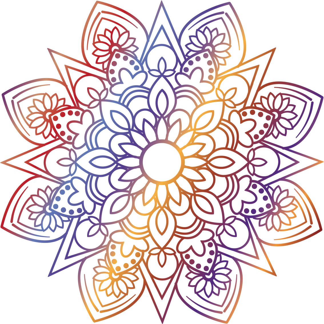 Tapis vinyle chambre mandala ardent et vibrant - TenStickers