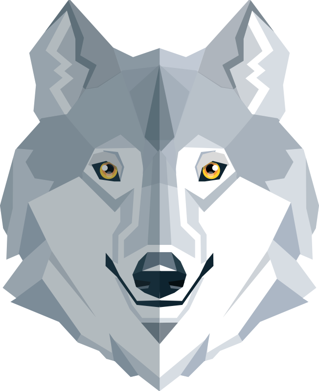 Tapis vinyle chambre design abstrait de loup - TenStickers