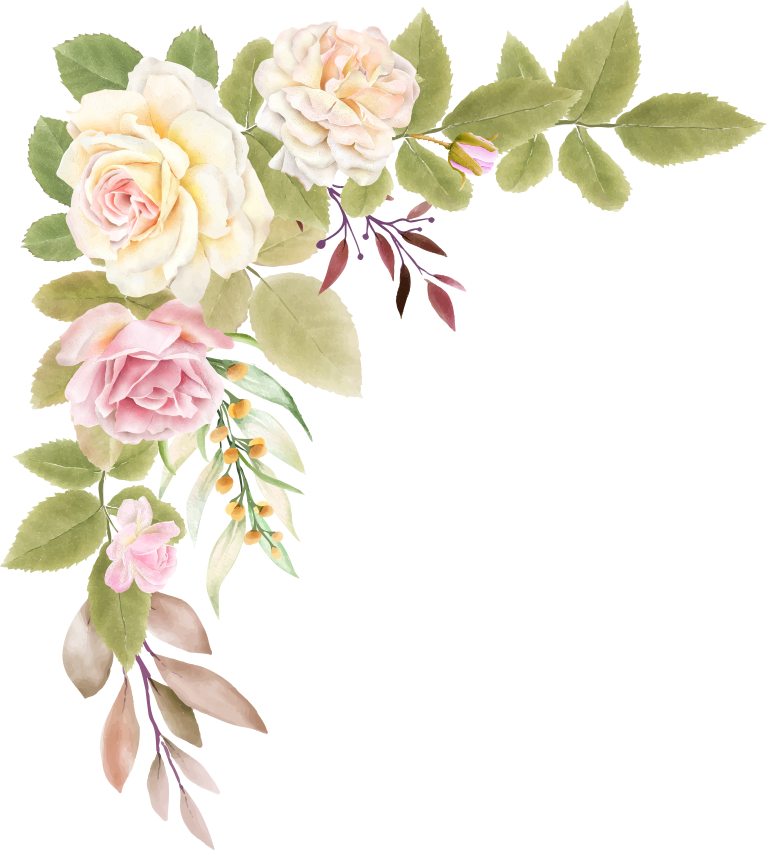 Tapis vinyle chambre roses roses et blanches - TenStickers