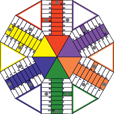 Tapis vinyle jeux parchis géométrique autocollant - TenStickers