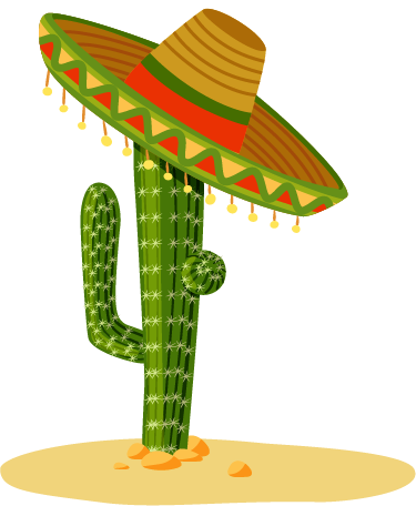 Tapis vinyle pour enfants chapeau mexicain - TenStickers