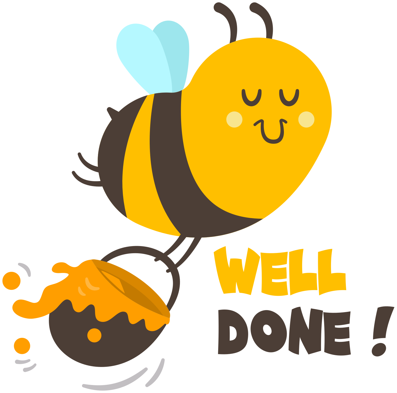Tapis vinyle pour enfants abeille occupée bien fait - TenStickers