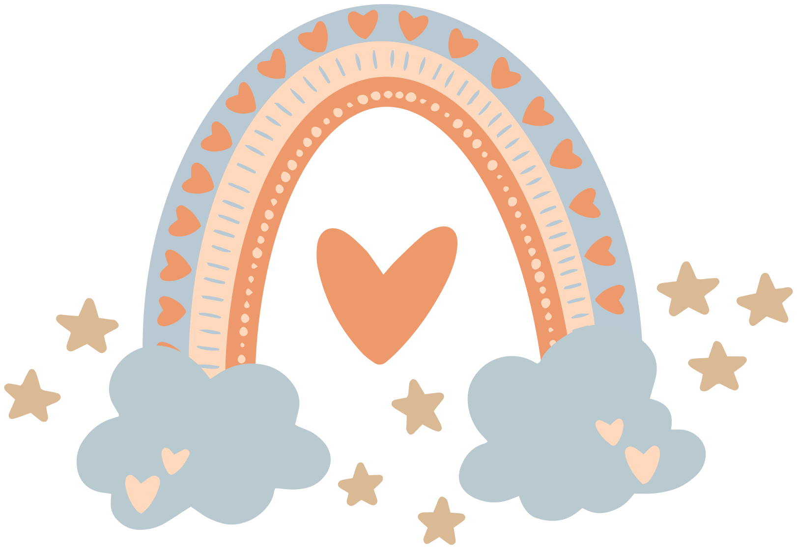 Tapis vinyle pour enfants arc-en-ciel pastel - TenStickers