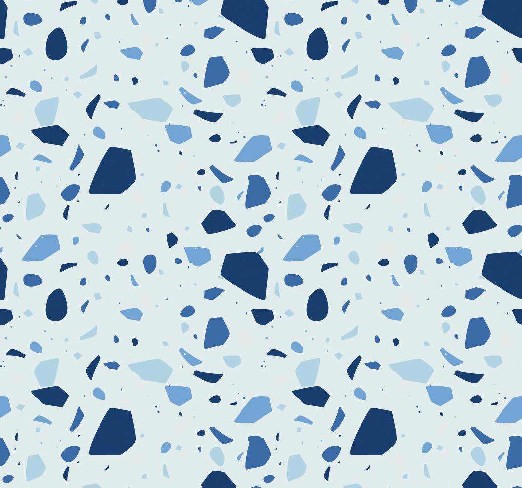 Tapis vinyle salle de bain terrazzo bleu - TenStickers