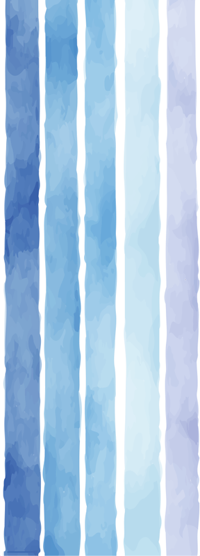 Tapis vinyle salle de bain motif lignes aquarelle bleues - TenStickers