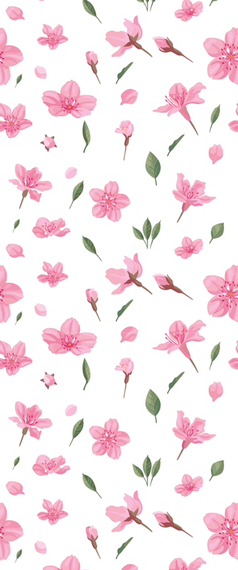 Tapis vinyle salle de bain fleurs roses pastel aquarelle - TenStickers