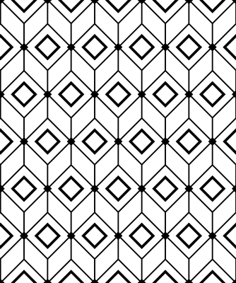 Tapis vinyle géométrique éléments diamants modernes - TenStickers