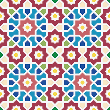 Tapis vinyle salle de bain carreaux hydraulique arabe - TenStickers