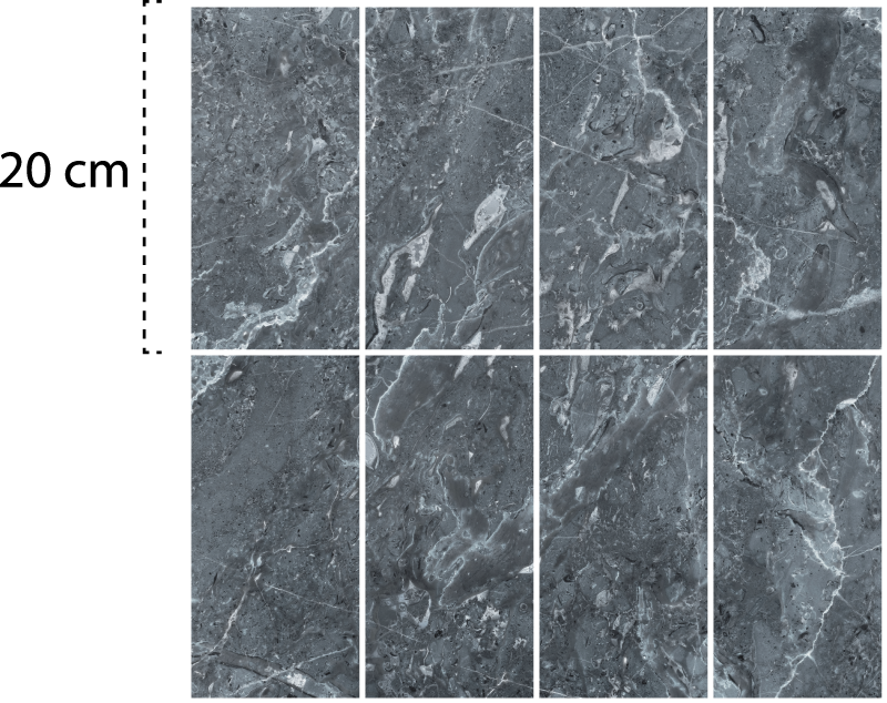 Tapis vinyle salle de bain carreaux marbre gris - TenStickers