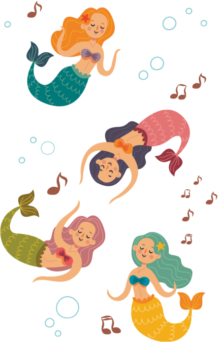 Tapis vinyle salle de bain sirènes dansantes - TenStickers