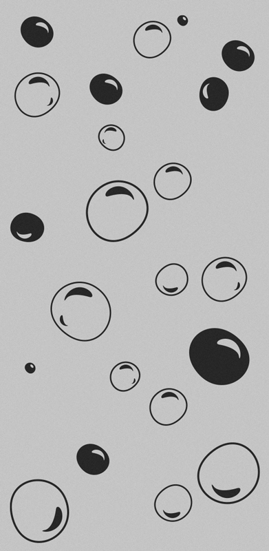 Tapis vinyle salle de bain bulles imprimées translucides - TenStickers