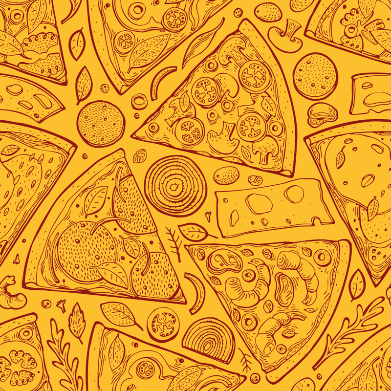 Tapis vinyle cuisine icônes de la cuisine italienne - TenStickers