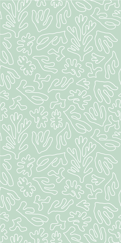 Tapis vinyle cuisine algue verte pensée - TenStickers