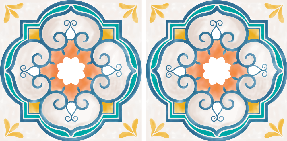 Tapis vinyle cuisine motifs similaires en ciment - TenStickers