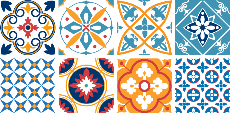 Tapis vinyle cuisine sevrinia carreaux ciment - TenStickers